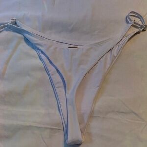 White adjustable swim thong